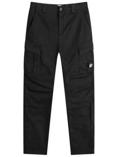 Stretch Sateen Ergonomic Lens Double Cargo Straight Pants Black - CP COMPANY - BALAAN 2