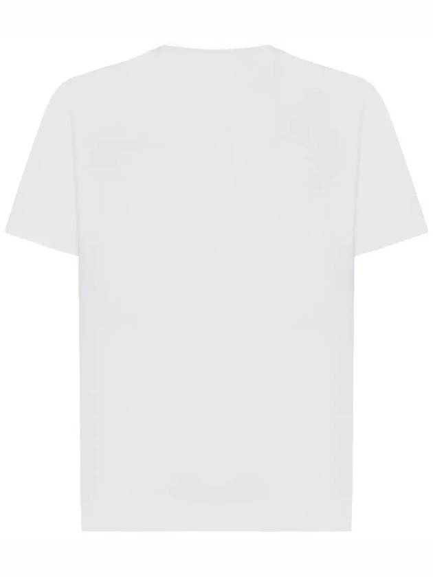 Pisato Effect Logo Patch Short Sleeve T-Shirt White - STONE ISLAND - BALAAN 4