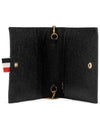 Three Stripe Tab Chain Strap Half Wallet Black - THOM BROWNE - BALAAN 4