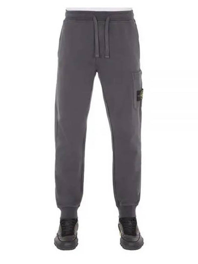 Garment Dying Cotton Fleece Track Pants Dark Grey - STONE ISLAND - BALAAN 2