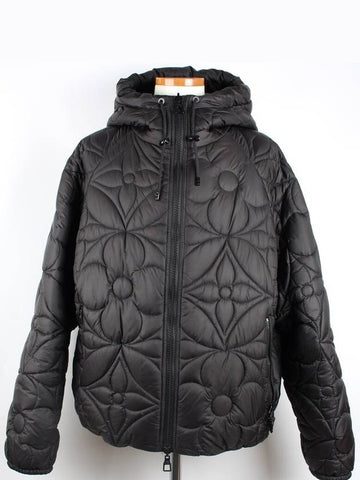 Flower Quilted Hooded Padded Jacket 52 - LOUIS VUITTON - BALAAN 1