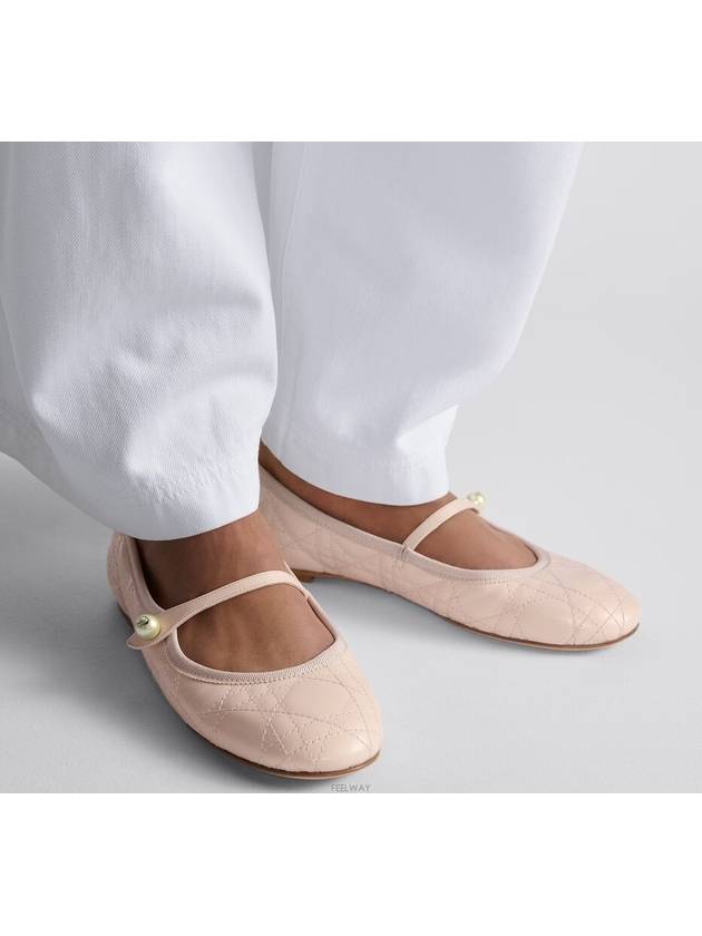 Rose Quartz Quilted Ballerina Beige - DIOR - BALAAN 4