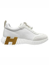 Bouncing Sneakers Calfskin Suede Goatskin Blanc - HERMES - BALAAN 2