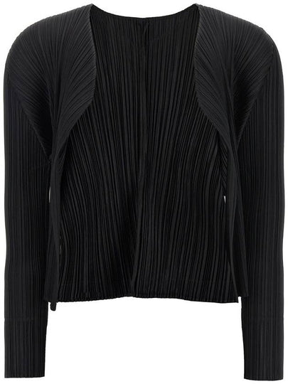 Pleats Basic Cardigan Black - ISSEY MIYAKE - BALAAN 2