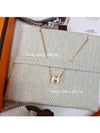 Mini Pop H Pendant Rose Gold & Blanc - HERMES - BALAAN 4