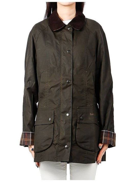 Classic Beadnell Wax Jacket Olive - BARBOUR - BALAAN 2