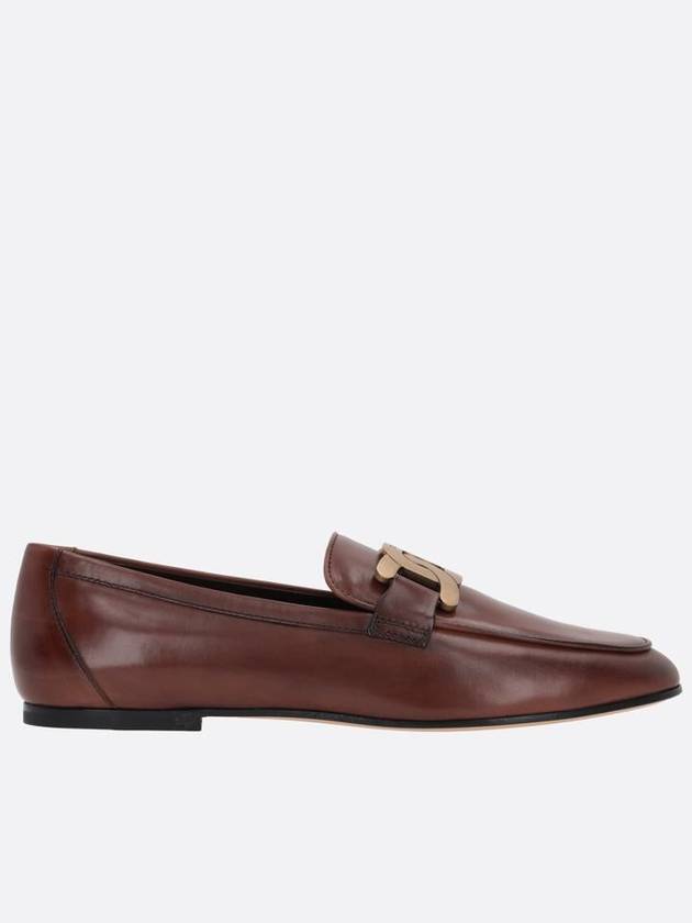 Kate Metal Logo Leather Loafers Brown - TOD'S - BALAAN 2