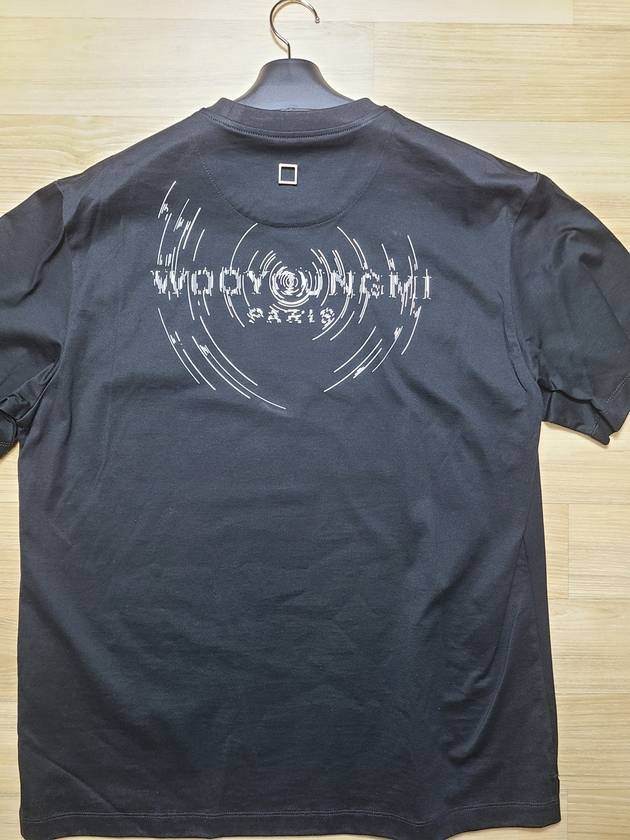 Wave Graphic Back Logo Short Sleeve T-Shirt Black - WOOYOUNGMI - BALAAN 6