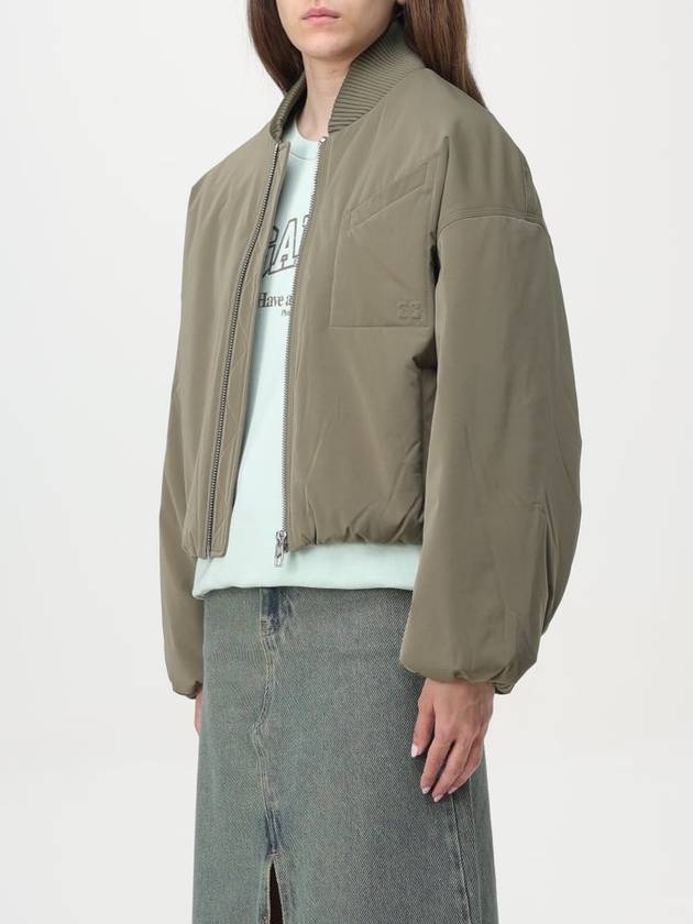 Drop Oversized Zipper Twill Bomber Jacket Kalamata - GANNI - BALAAN 3