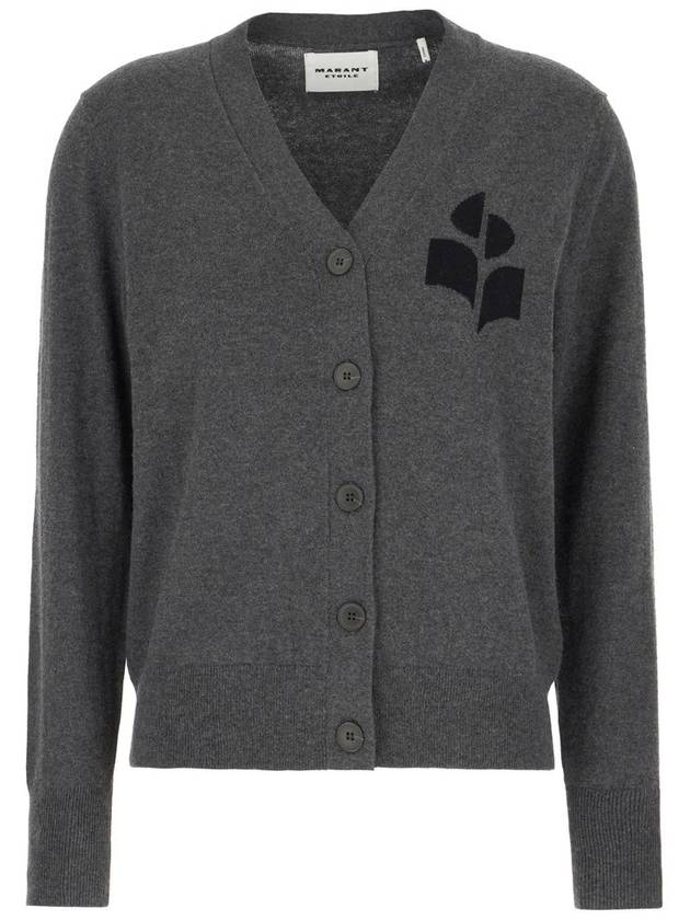 Karin Logo Cardigan Dark Grey - ISABEL MARANT ETOILE - BALAAN 2