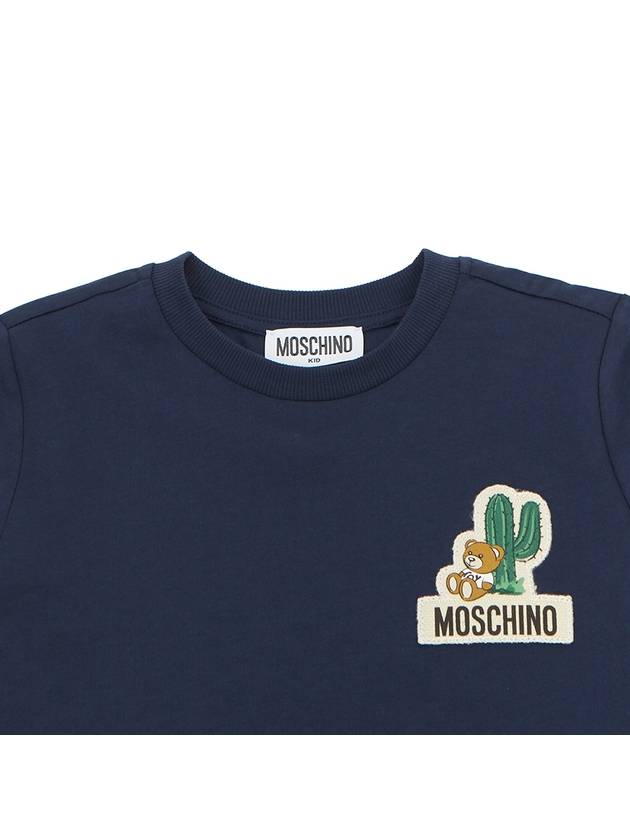 Kids short sleeved T shirt H8M03U LAA24 40016 Adults can wear - MOSCHINO - BALAAN 3