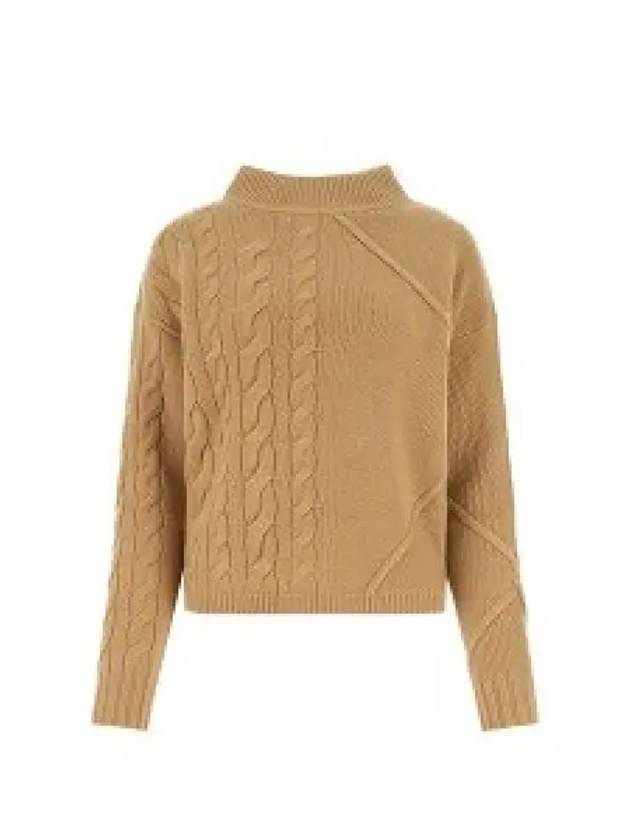 Accordo Cashmere Wool Knit Top Beige - MAX MARA - BALAAN 2