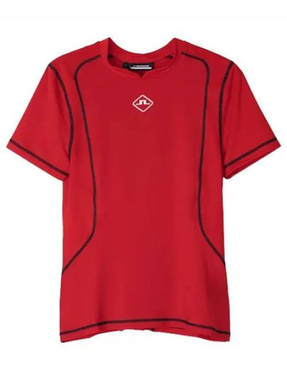 Marsha Logo Short Sleeve T-Shirt Fiery Red - J.LINDEBERG - BALAAN 2