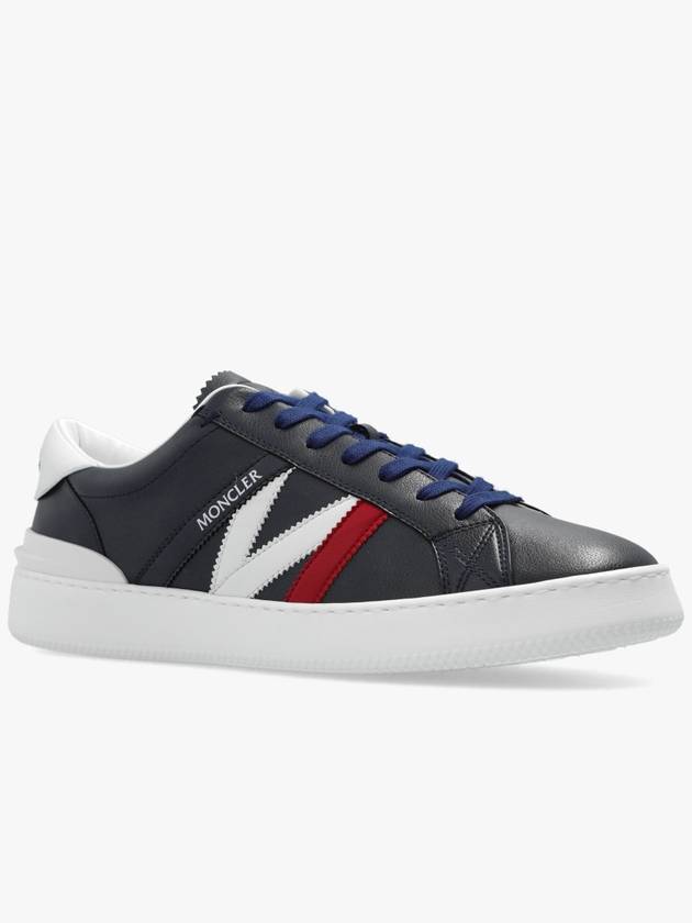 Men's Monaco Trainer Low Top Sneakers Dark Blue - MONCLER - BALAAN 5