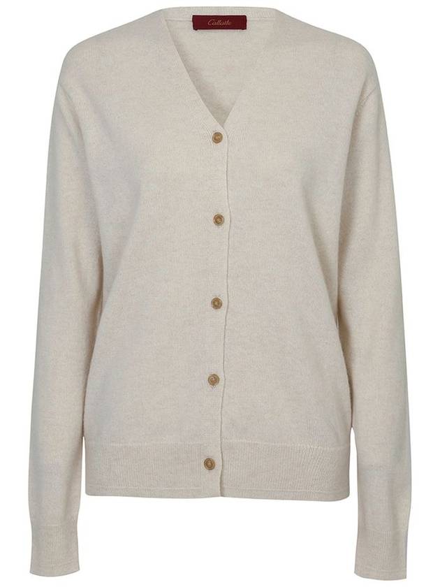 100% Cashmere V-neck Cardigan 2 Colors C3KCD63 - CALLAITE - BALAAN 6