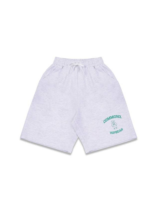 Hip Bear Shorts White Melange - COMMONZ - BALAAN 1