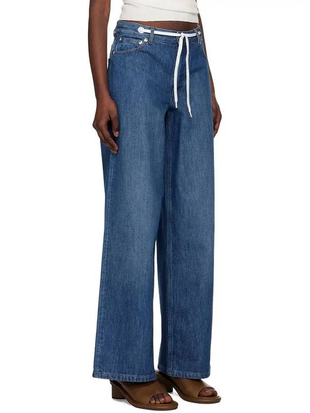 Drawstring Denim Wide Jeans Blue - A.P.C. - BALAAN 3