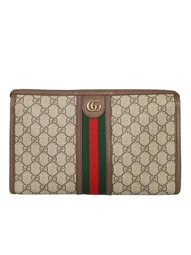 Ophidia GG Clutch Bag Beige Ebony - GUCCI - BALAAN 1