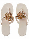 Jeweled Miller Flip Flop Sandals White - TORY BURCH - BALAAN 7