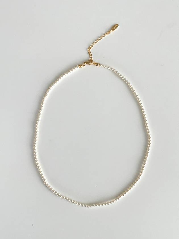 Classic Pearl 3mm Necklace White - ELYONA - BALAAN 1