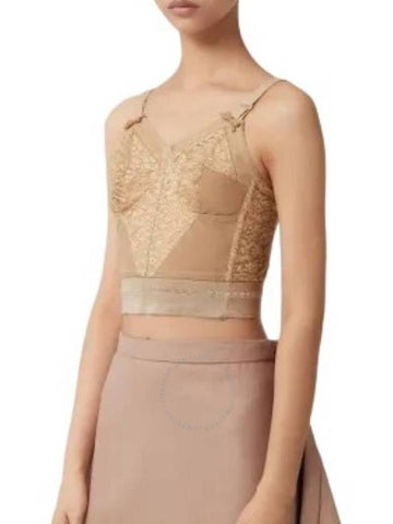 Burberry Lace Stretch Tulle Corset Style Top Size Medium - BURBERRY - BALAAN 1