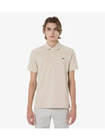 Men s French Regular Fit Basic Short Sleeve Polo Beige - LACOSTE - BALAAN 1