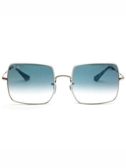 Square Discolored Lenses Metal Sunglasses Blue - RAY-BAN - BALAAN 2