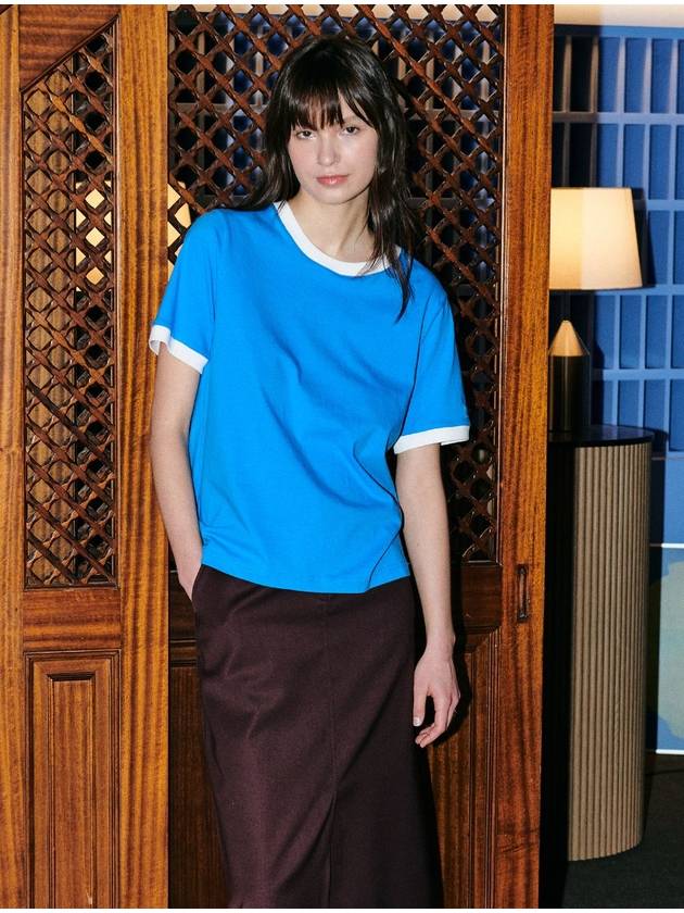 Ringer Cotton Tee Blue - CORCA - BALAAN 1