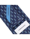 Dragon Print Silk Tie Navy - SALVATORE FERRAGAMO - BALAAN 5