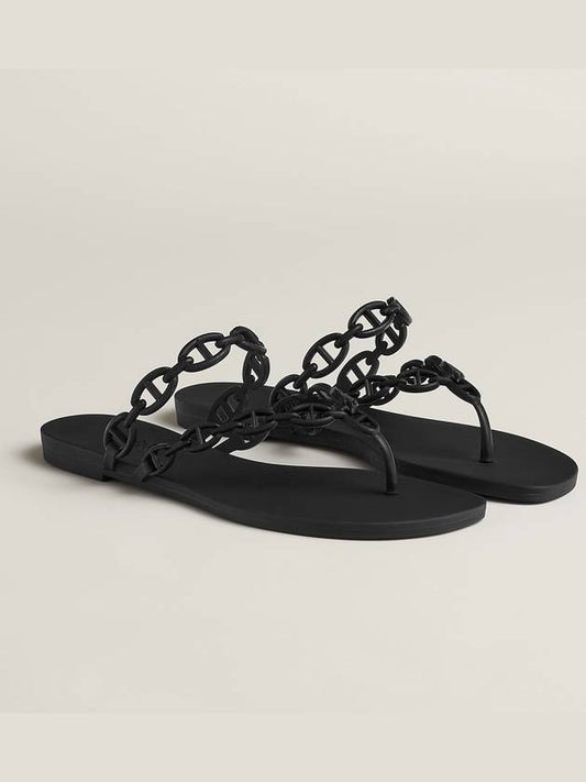 Island Sandals Noir - HERMES - BALAAN 2