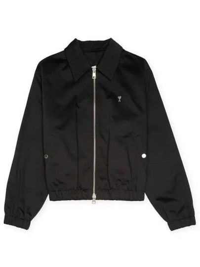 De Coeur Logo Zip-up Jacket Jacket Black - AMI - BALAAN 2