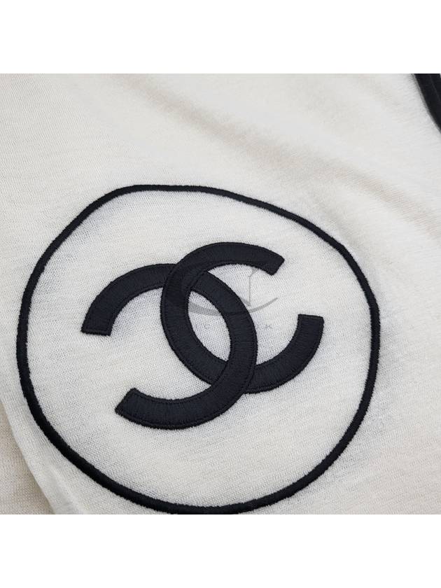 CC Logo Cashmere Silk Scarf Ivory - CHANEL - BALAAN 4