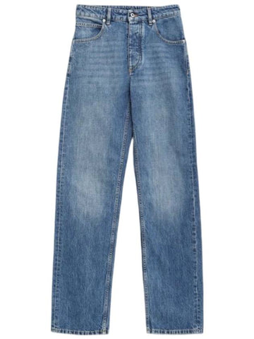 Boyfriend Straight Jeans Mid Blue - BOTTEGA VENETA - BALAAN 1