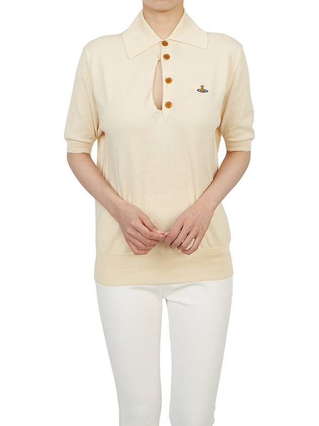 Logo Knit Top Cream - VIVIENNE WESTWOOD - BALAAN 6