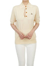 Logo Knit Top Cream - VIVIENNE WESTWOOD - BALAAN 8