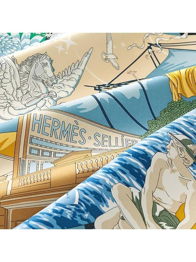 Flagship Silk 90 Scarf Emeraude - HERMES - BALAAN 4