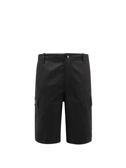 Bokeh Flower Button Cotton Shorts Black - KENZO - BALAAN 1