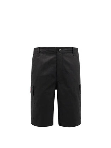 Bokeh Flower Button Cotton Shorts Black - KENZO - BALAAN 1