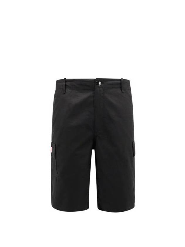 Bokeh Flower Button Cotton Shorts Black - KENZO - BALAAN 1