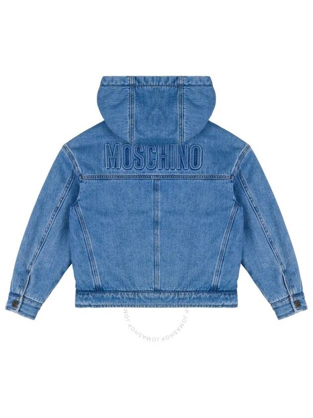 Moschino Boys Embossed Logo Hooded Denim Jacket, Size 10Y - MOSCHINO - BALAAN 2