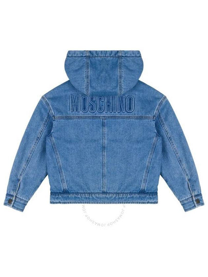 Moschino Boys Embossed Logo Hooded Denim Jacket, Size 10Y - MOSCHINO - BALAAN 2