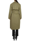 Wrap Wool Cashmere Belt Trench Coat Green - THEORY - BALAAN 6