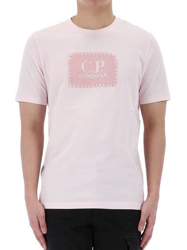 30/1 Jersey Label Style Logo Short Sleeve T-Shirt Pink - CP COMPANY - BALAAN 1