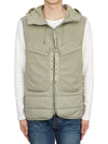 Shell R Mix Goggle Hooded Padded Vest Sage - CP COMPANY - BALAAN 3