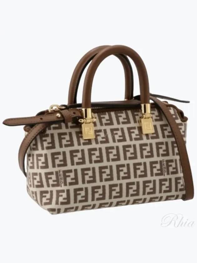 FF Small Fabric Tote Bag Brown - FENDI - BALAAN 2