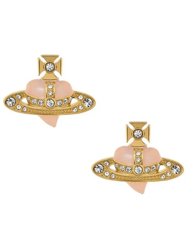 New Diamante Heart Earrings Gold - VIVIENNE WESTWOOD - BALAAN 2