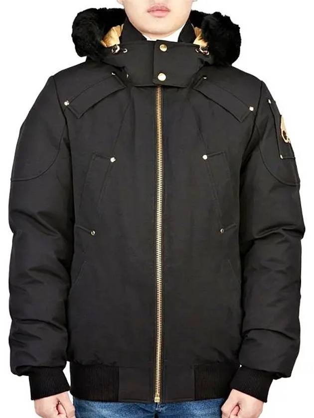 Gold Ballistic Bomber Jacket Black Fox Fur Black - MOOSE KNUCKLES - BALAAN 2