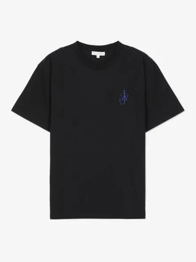 Logo Embroidered Back Print Short Sleeve T-Shirt Black - JW ANDERSON - BALAAN 2