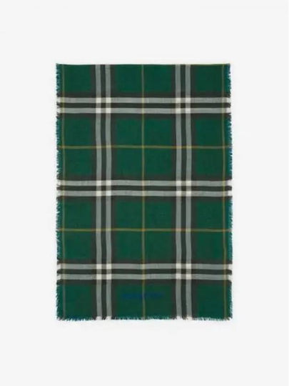 Vintage Check Fringe Scarf Green - BURBERRY - BALAAN 2