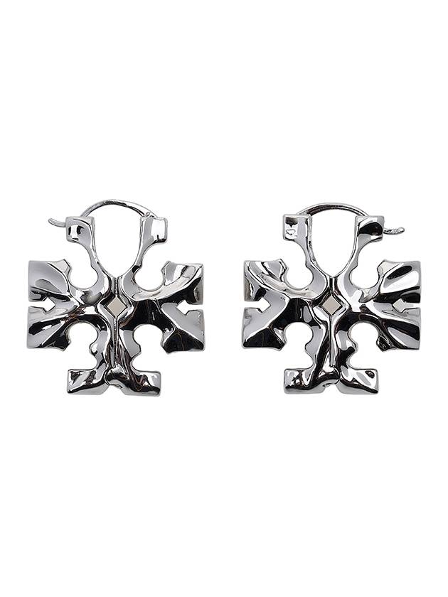 Double T Decoration Earrings Silver - TORY BURCH - BALAAN 8